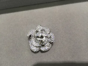

Top quality DIY flower jewelry clasp for necklace or bracelet Jewerlry findings components 925 sterling silver with cubic zircon