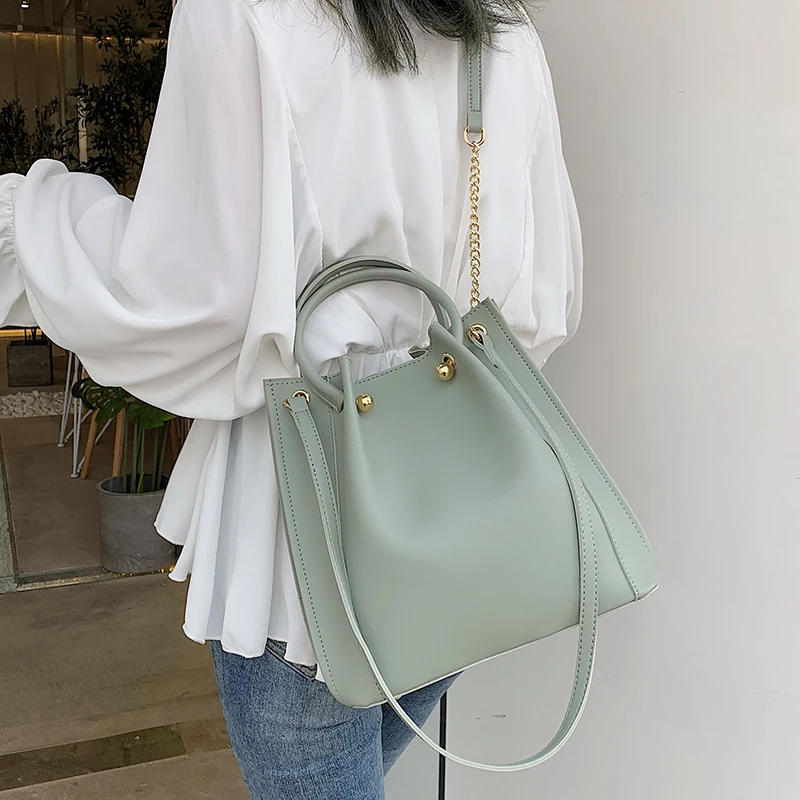 بسيطة PU حقائب يد جلدية مع جولة مقبض للنساء 2019 جديد الصيف Crossbody أكياس الإناث السفر رسول حقيبة كتف