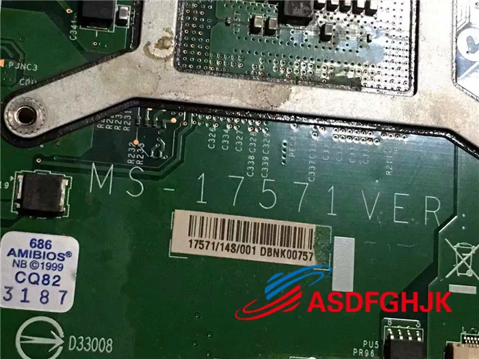 discount  Original MS-1757 FOR MSI GE70 LAPTOP MOTHERBOARD WITH GT750 Graphics card MS-1751 REV 1.1 / 1.0 Tes