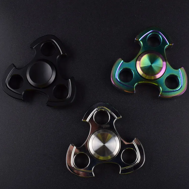 Pure Steel Three-leaf Shield Fidget Spinner Long Time Rotation Hand Spinner Adult Anti Stress ADHD Boring Toys Creative Leisure