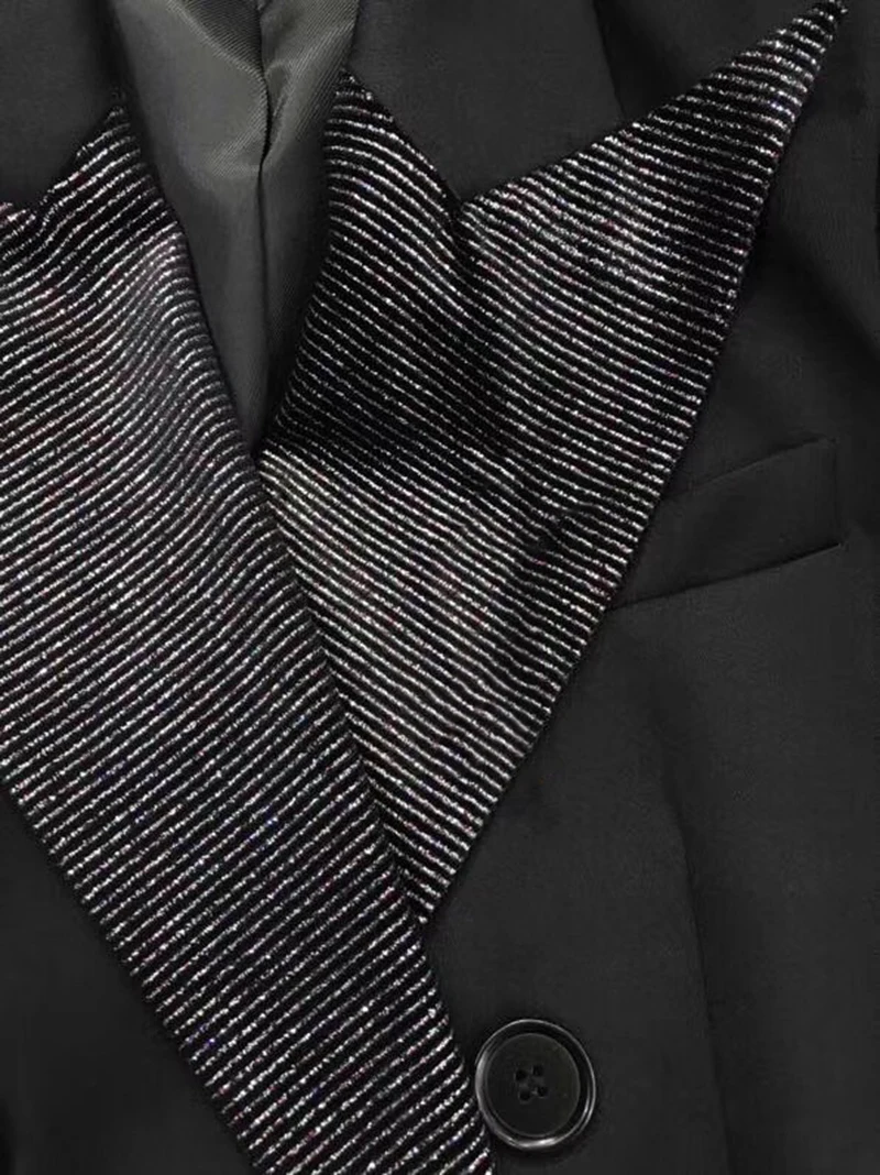 À Double Manches Boutonnage 2019 Vestes Qualité Mode Haute Longues Femme Black Mince Noir Femmes Formelle Manteau De xqOTw7R