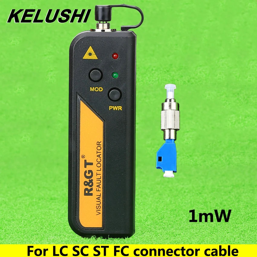 KELUSHI 1 мВт Визуальный дефектоскоп Волоконно-оптический кабель тестер и LC/FC/SC/переходник SC