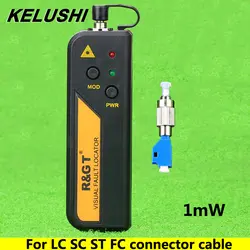 KELUSHI 1 мВт Визуальный дефектоскоп Волоконно-оптический кабель тестер и LC/FC/SC/переходник SC