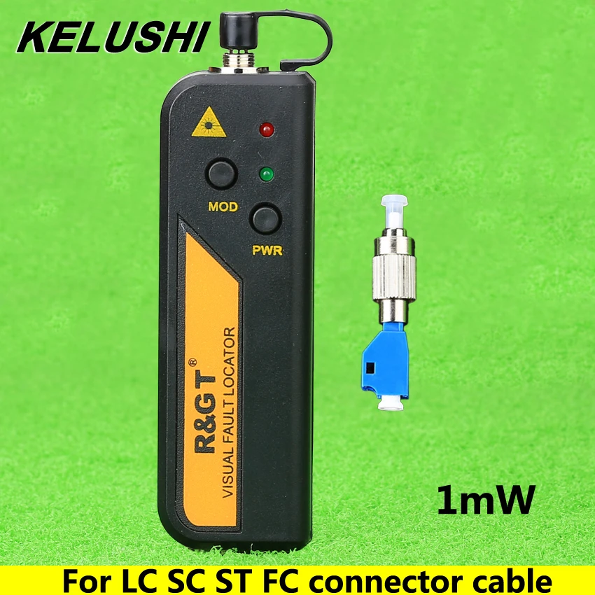 KELUSHI 1mW Visual Fault Locator Fiber Optic Cable Tester and LC/FC/SC/ST Adapter | Мобильные телефоны и аксессуары