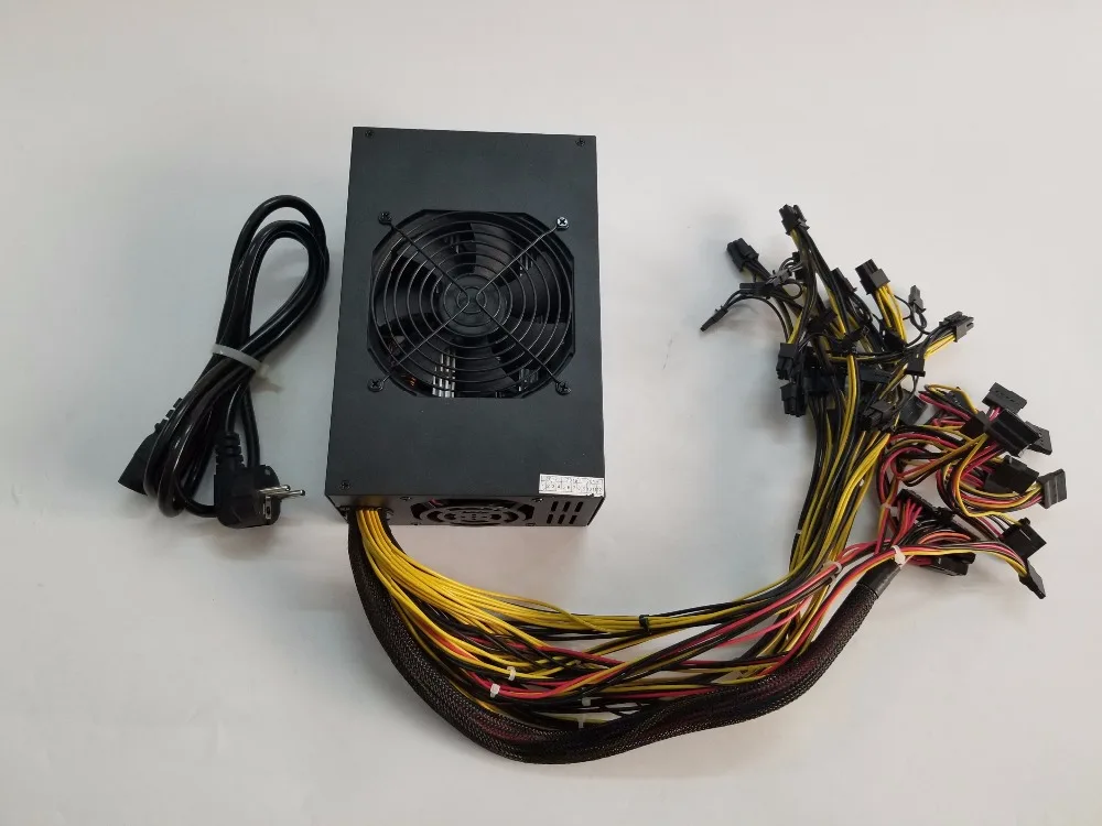 YUNHUI Eth miner источник питания 1800W 12V 150A выход. Включая Разъемы SATA 4P 6P 8P 24P использовать для RX470 RX480 RX570 6 GPU