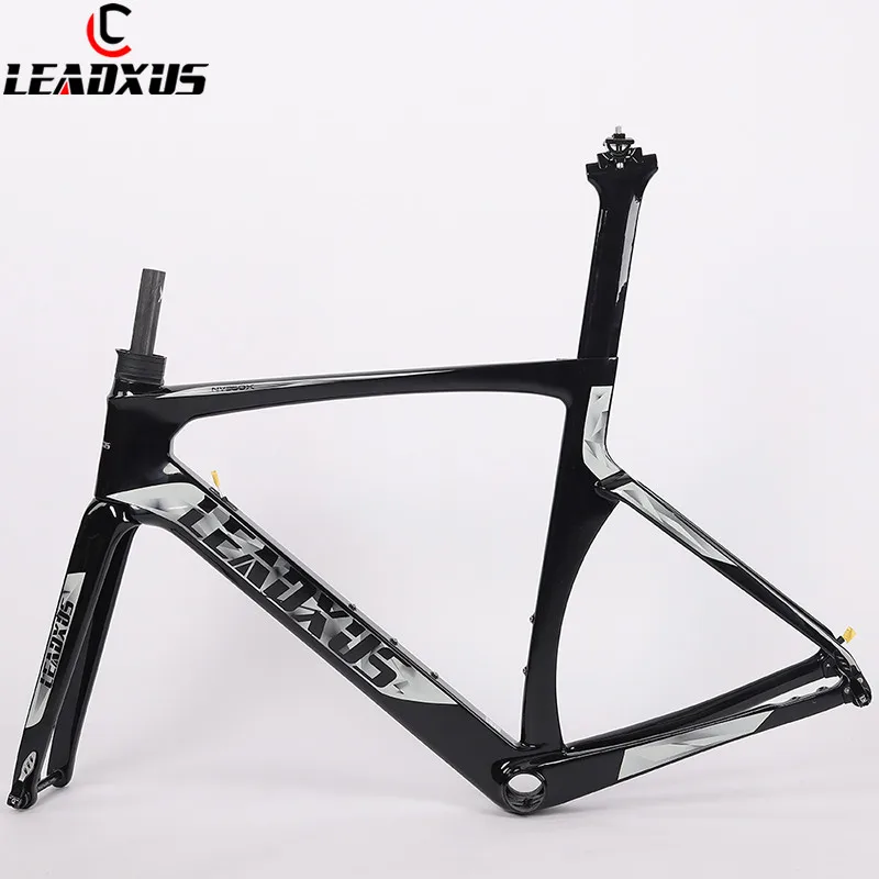 Perfect LEADXUS 2019 NV360X Disc Brake Aero Carbon Fiber Road Bike Frame Road Aero Racing Bicycle Frame&Handlebar 45/47/49/52/54/56/58cm 4