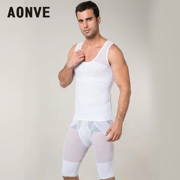 

Aonve Hombre Body Modeling Stretchy Vest Waist Shaper Men Top Seamless Breathable Shapwear Double Layer Casual Underwear Shaper