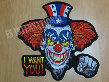 

11.8 inches American flag hat I WANT YOU large Embroidery Patches for Jacket Motorcycle Biker 30cm * 30 cm