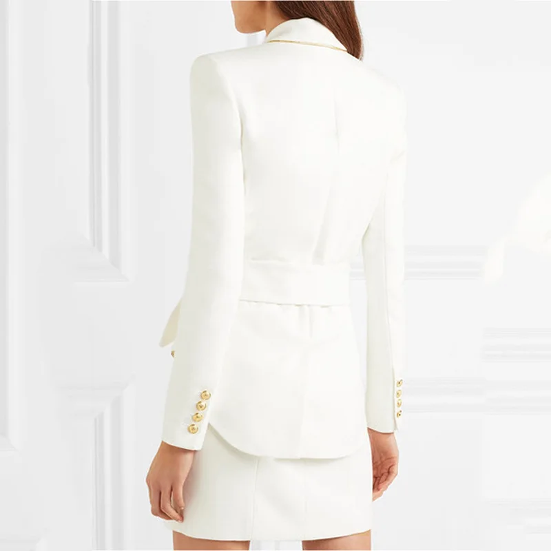 High Quality Fashion New Strip Belt Coat Women's Suit jacket blazer skirt High Quality Fashion New Strip Belt Coat Women's Suit jacket blazer skirt