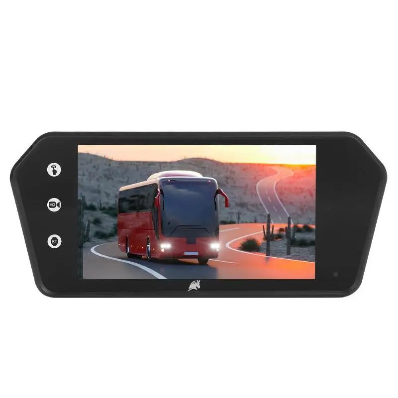

7 inch Touch Screen Full-screen Reversal Image Car Rearview Mirror Monitor MP5 Player Blutooth/USB/TF/FM For Bus Car Cool New