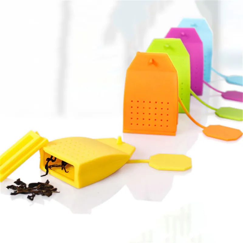 Safe FDA Grade Silicone Tea Infuser Handbag Shape Loose Leaf Black Tea Strainer Herbal Spice Filter Brewing Tools