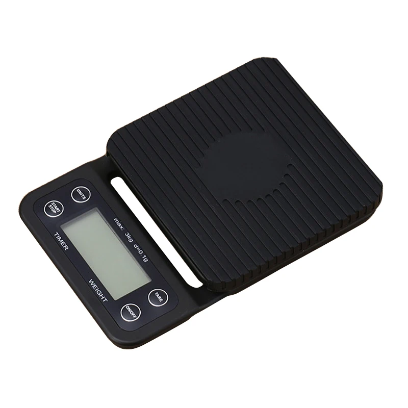 Портативные электронные весы с таймером 3кг/0 1 г LCD Цифровые кухонные кофейные