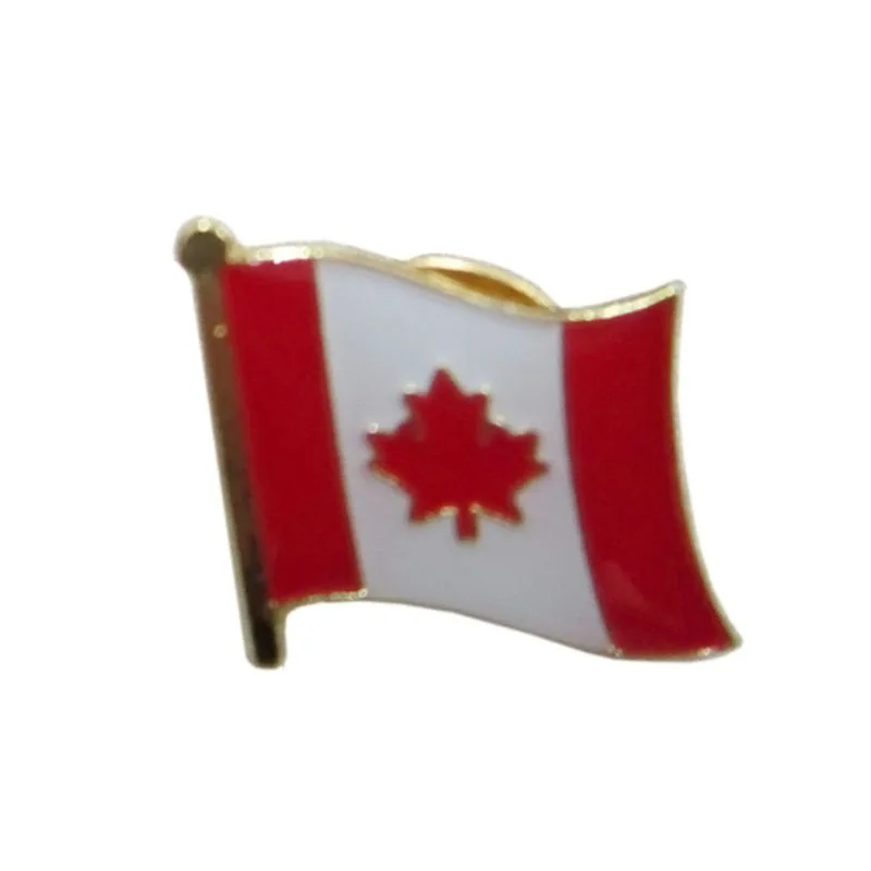 

Free shipping-Metal Canada flag pin badge giving gifts-(30pcs/lot)