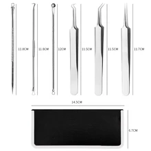 6 шт. Пинцет для удаления угрей Комедо машинный набор и Удаление прыщей иглы для удаления черных точек инструмент для удаления черных точек Комедон