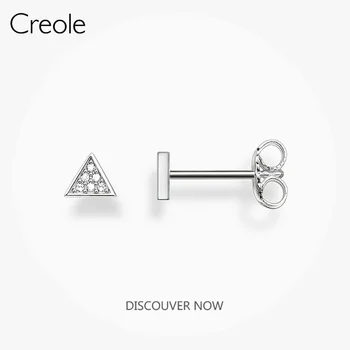 

Ear Stud Earrings Triangle Pave,2019 Accessories Fashion Jewelry 925 Sterling Silver Classic Simple Gift For Women Men