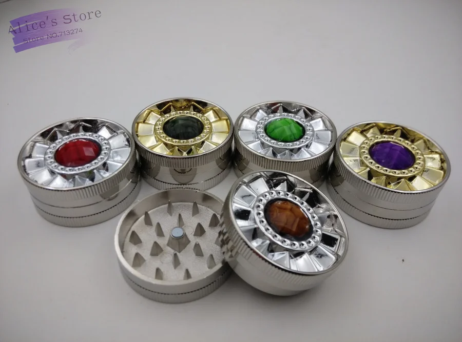 3 grinders/lot Weed Design 42 mm 2parts Small Size Herbal Grinder Item