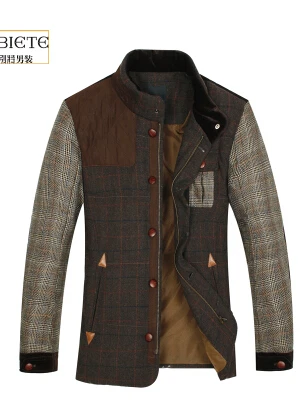 

British fashion style hot new winter 2015 men's short section of high-quality thick warm collar casual jacket Free Shipping