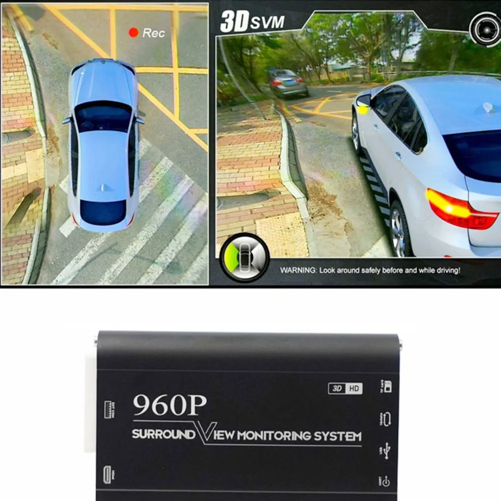 

3D HD 360 Car Surroundview Monitoring System Bird View System 4 Camera DVR Dash Camera HD 960P Recorder Parking Monitoring