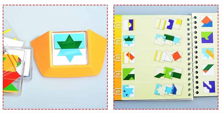 100 вызов цветной код головоломки игры Tangram головоломки доска головоломка игрушка дети развивают логику пространственные навыки мышления игрушка