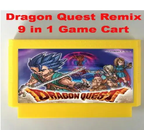 Dragon Quest Remix 9 в 1 игровой картридж FC60Pins, Dragon Quest I. II. III. IV, Dragon Warrior I. II. III. IV