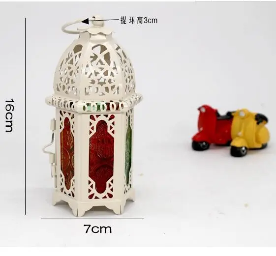 Европа и Америка Винтаж 7*16 см портативный подсвечники фонари Открытый украшение для дома, ресторана ручка подсвечник поставки
