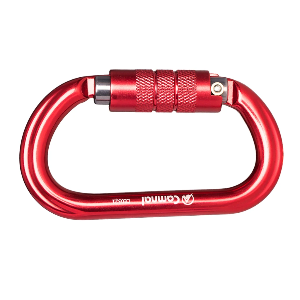 Perfeclan Rock Screw Gate Auto Locking Carabiner Climbing Safety D Type Hook Aluminum Auto Lock Screwgate D Carabiner