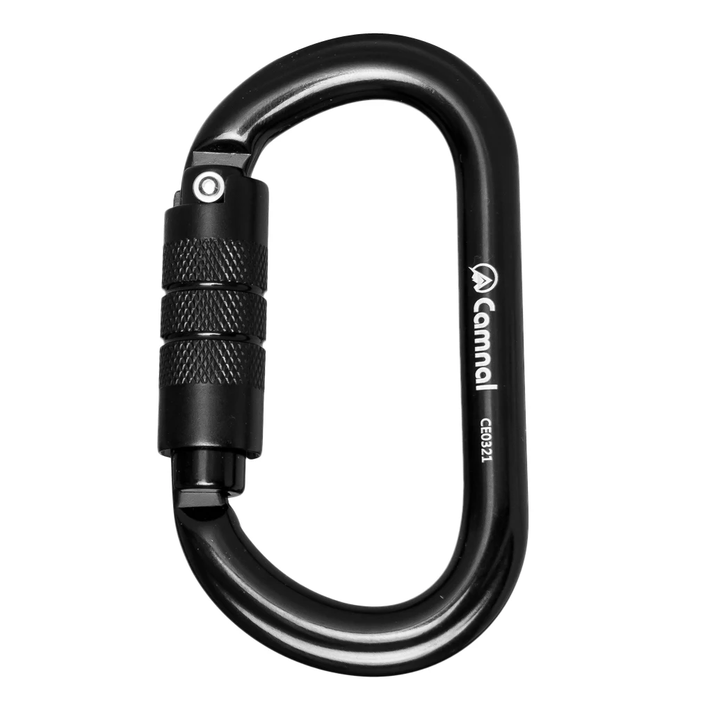 Perfeclan Rock Screw Gate Auto Locking Carabiner Climbing Safety D Type Hook Aluminum Auto Lock Screwgate D Carabiner