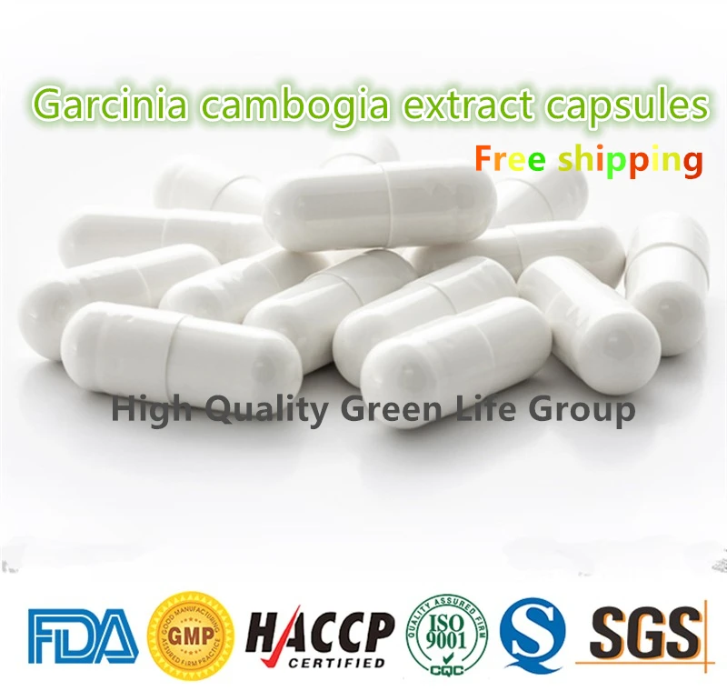 GMP Certified 1000pcs Garcinia Cambogia Extract Capsules 75% HCA Diet Pills Fat Burner DietWeight Loss Detox Slim Free shipping