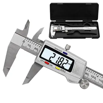 

Digital Stainless Steel Ruler Electronic Vernier Caliper 0-150mm High Precision 0.01mm MM&Inch Convertible