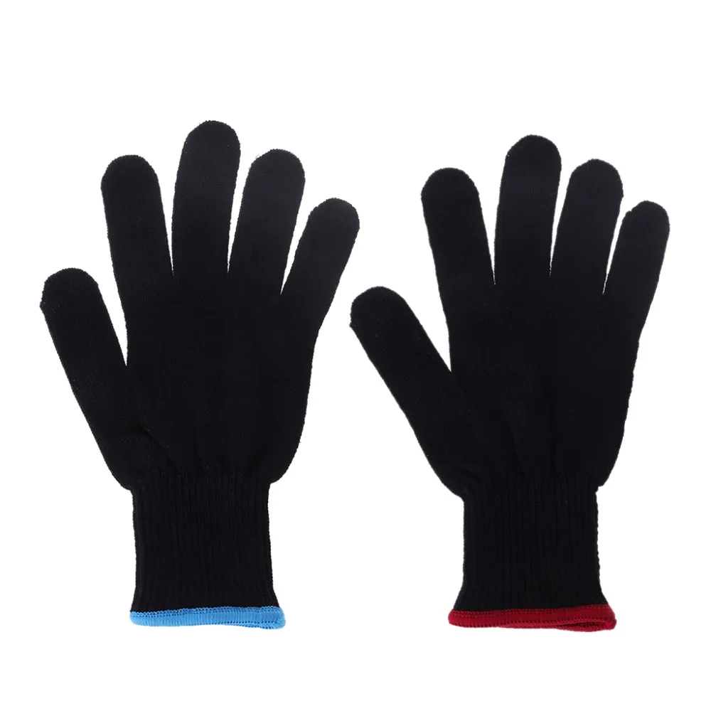

20.5cm Pro Heat Resistant Protective Glove Hair Styling For Curling Straight Flat Iron Blue Red Color