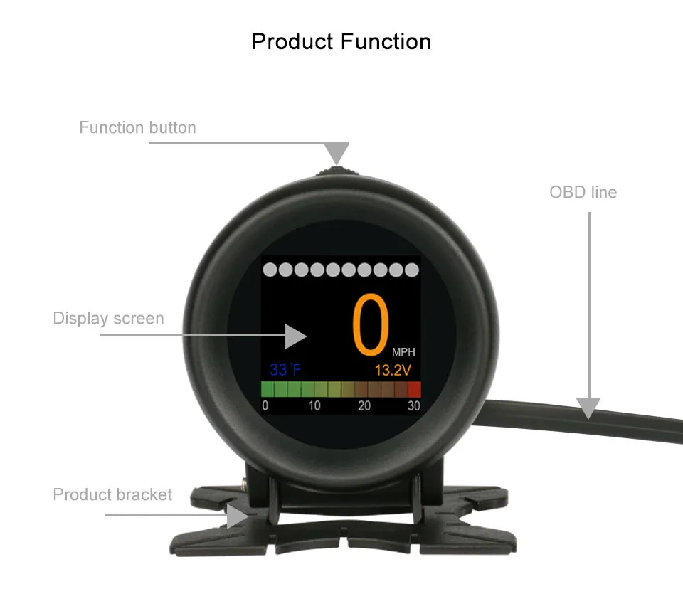 AUTOOL X60 HUD Дисплей автомобиля OBD манометр скорость температура воды цифровой
