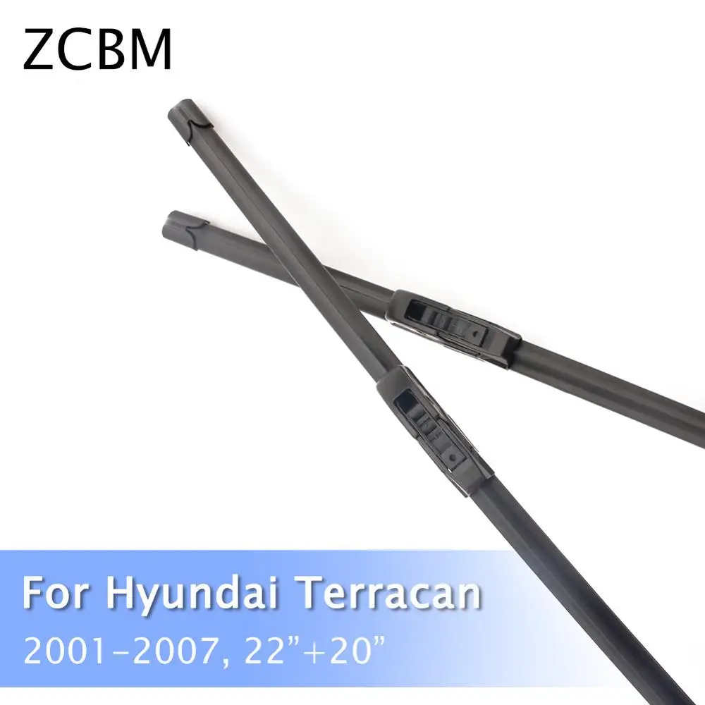 ZCBM передние стеклоочистители для автомобиля Hyundai терракан 2001 2002 2003 2004 2005 2006 2007 Тип крюка стеклоочистителей 22+ 20 дюймов