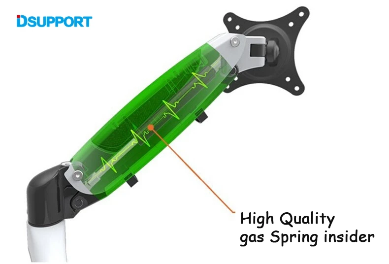 Газовая пружина полное движение настольное зажимное крепление для телевизора гибкий 15-2" ЖК-светодиодный держатель для монитора нагрузка на руку 0-8kgs GM112C