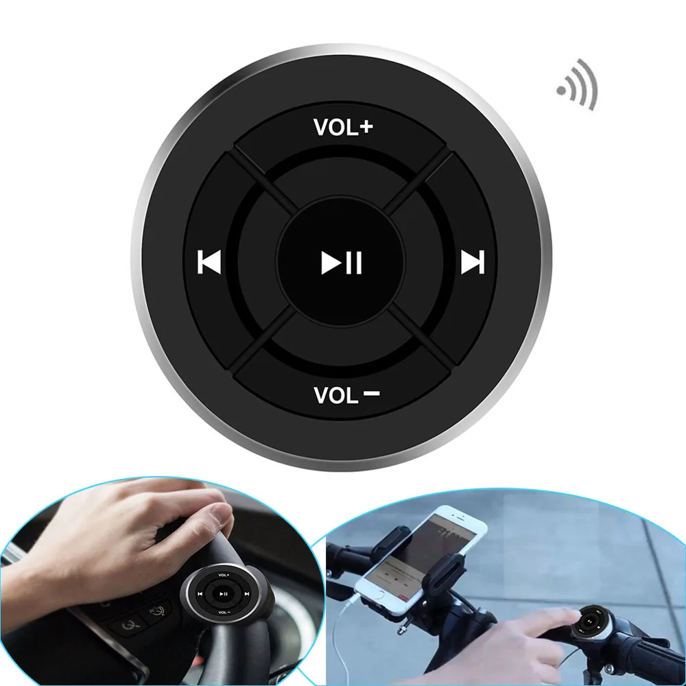 Беспроводной Bluetooth пульт дистанционного управления автомобильный руль мотоцикл велосипед руль медиа кнопка для iPhone для samsung Android телефон - изображение