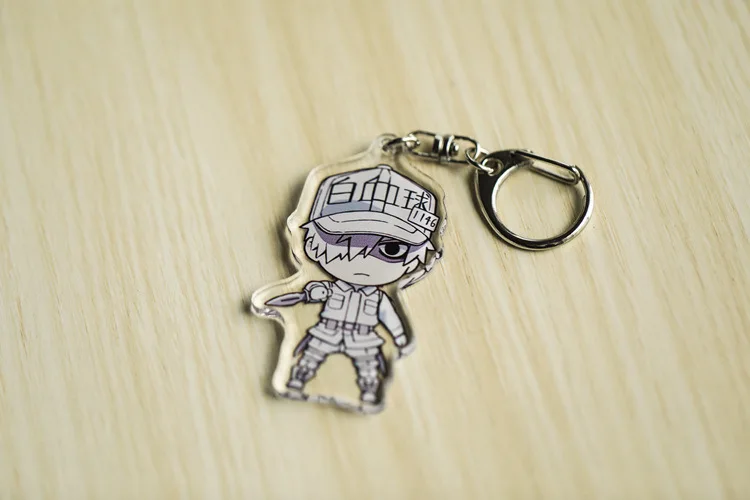 Аниме ячеек на работе Hataraku Saibou платка брелок убийца т ячейка Акриловый Брелок