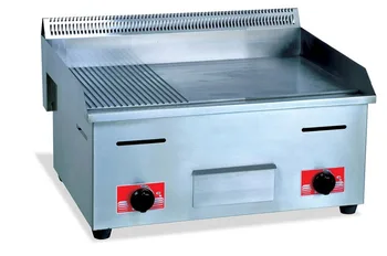 

Gas flat & grooved frying cooking panel griddle stainless steel gas food frying griddle catering equipment