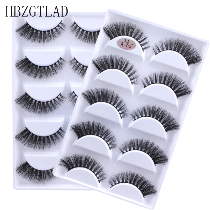 Ferramentas de Beleza Caixa Vison Cabelo Natural Cruz Cílios Postiços Longo Bagunçado Maquiagem Falso Olho Extensão Compõem Maquiar 50 - 100 3d 4 Cheap Cílios postiços