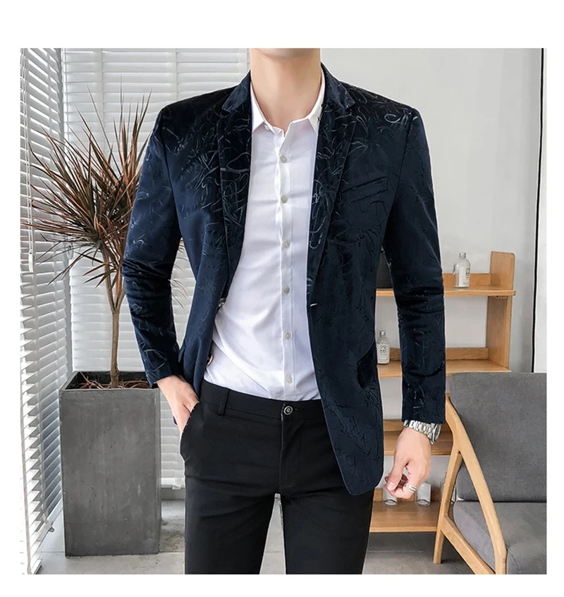 Blazer Masculino Slim Fit Casual Blazers Men Suits Wedding Blazer For Men  (5)