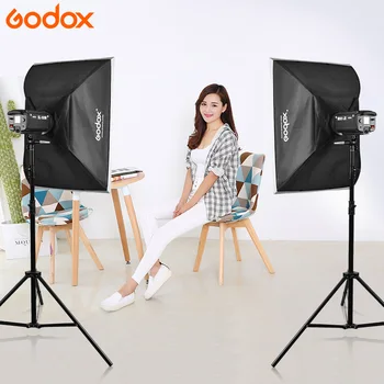 

Godox 2x SL150 Studio Photo Accessories Flash Lighting Kit 5600K LED Video Light Lamp + 2x Softbox 60x90cm + 2x Light Stand