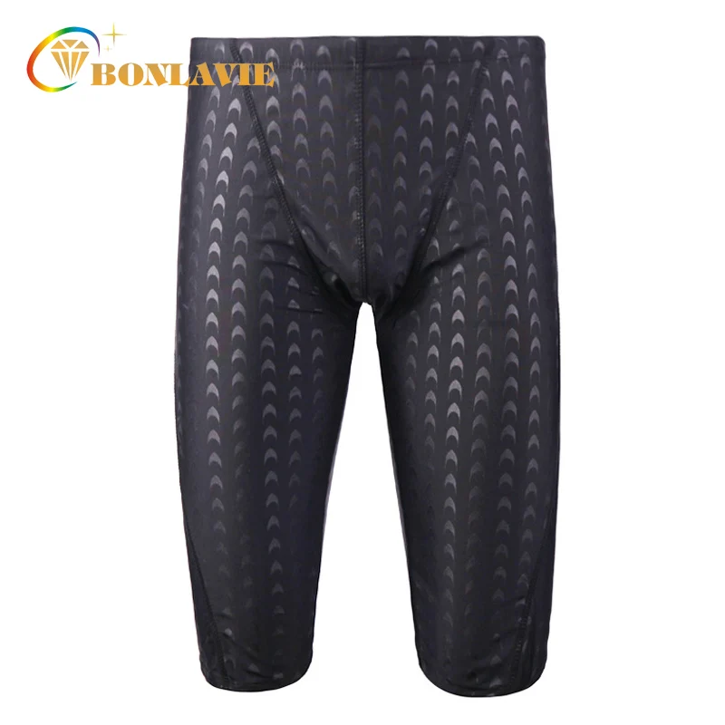 

Men Swimwear Black Shark Skin Men's Swimming Trunks Quick Dry Plus Size Sunga Mens Swimming Shorts Adjustable Waist Gay Swimwear