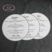 Для некоторых стран/регионов! HI9038 пользовательские круглые меню настольная карта для свадебного ужина