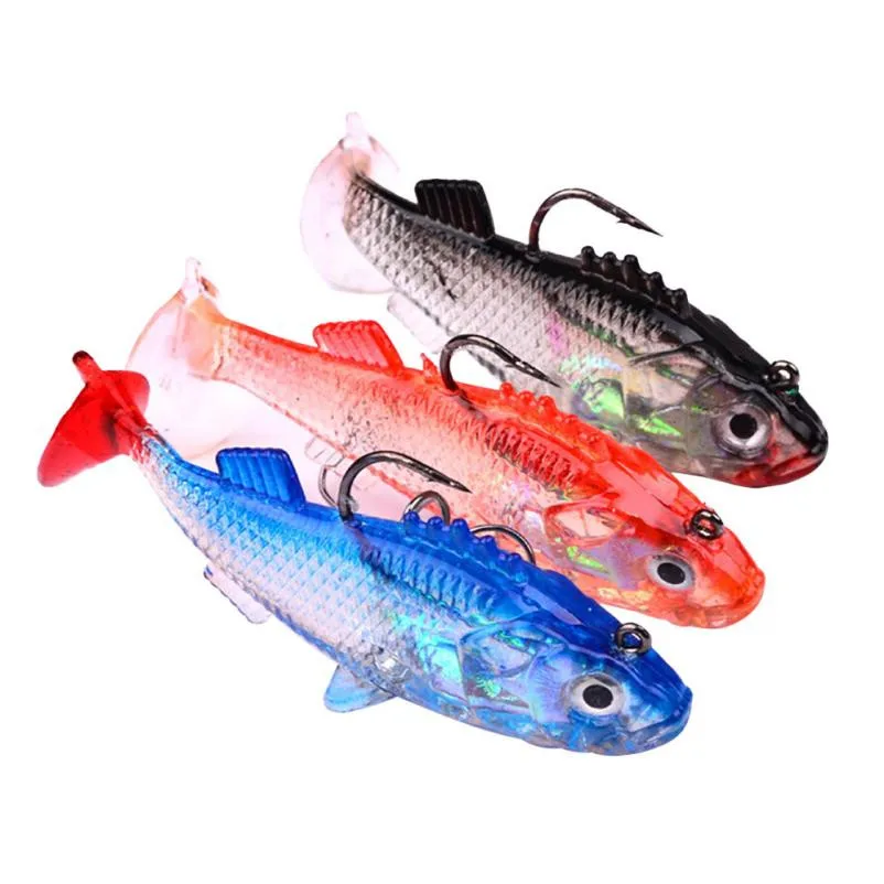Pesca 1PC Bright colors Fishing Lures 7.6cm Plastic Hard Bass Baits 3
