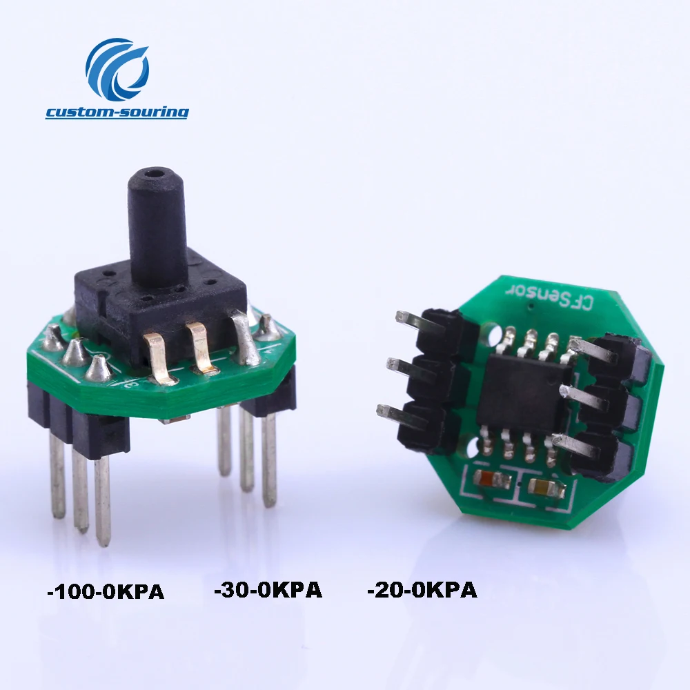 

5PC 0.5-4.5V XGZP6847 Gas Pressure Electronic Sphygmomanometer Sensor Transmitter Module -100-0kPa -20-0kpa Gas Pressure Sensor