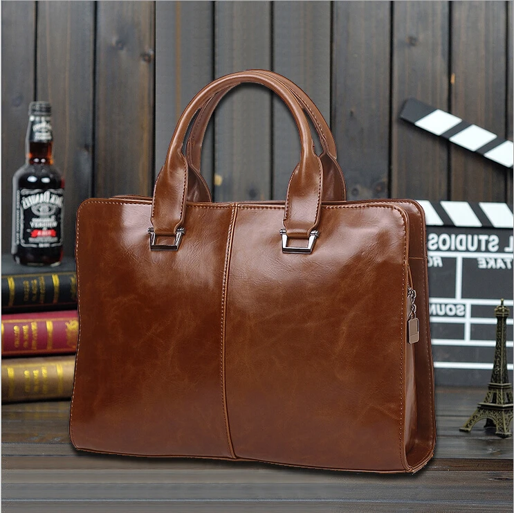 2015 Men Business Shoulder PU Leather Bag Men Casual Briefcase Messenger Bags Computer Laptop Handbag Bag Men's Travel Bags 2016 men casual briefcase business shoulder bag computer laptop handbag bag leather messenger bag luxury brand men s travel bags
