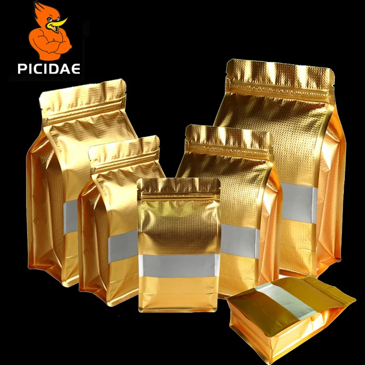 

Coffee Pet Bait Cat Fish Dog Bird Food Storage Bag Seal Foil Stand Ziplock Eight Sideembossing Transparent Organ Zipper Window