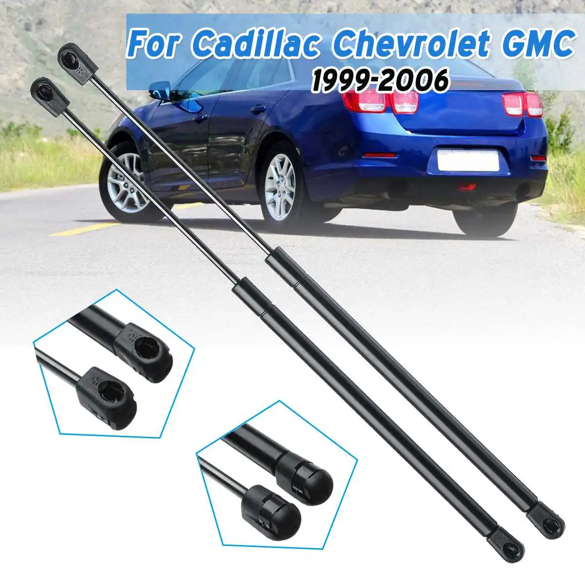 

2X Rear Window Glass Gas Spring Shock Lift Struts Support Rod Arm Bar For Cadillac Escalade Chevrolet Suburban GMC Yukon 99-06