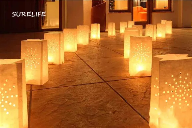 50pcs Festival Lantern Paper Candle Bag Outdoor Lighting 50pcs Festival Lantern Paper Candle Bag Outdoor Lighting Candles For Wedding Decorations Event Pary Supplies