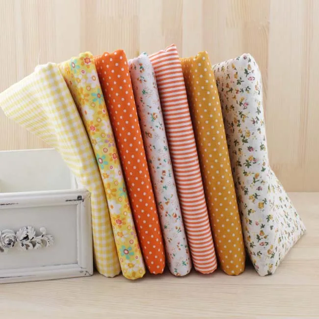 Booksew 7 шт. желтая пачка хлопок ткань для рукоделия шитье Лоскутное шитье Тильда кукла Ткань Текстиль Ткань 50*50 см