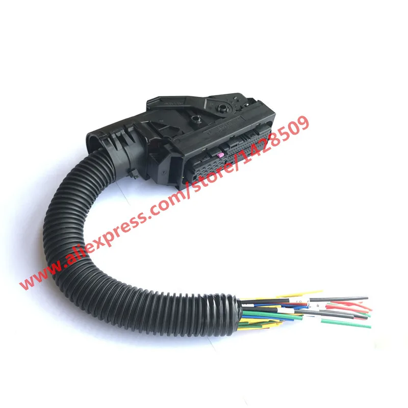 EDC7 Common Rail 89 Pins ECU Connector Auto PC Board Socket With Wiring Harness For Bosch