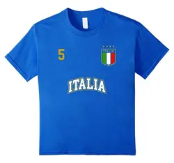 Новая мода лето новый дизайн хлопок мужской футболка дизайн ing итальянская рубашка Номер 5 + Назад футбол команда Sporter итальянский флаг tee